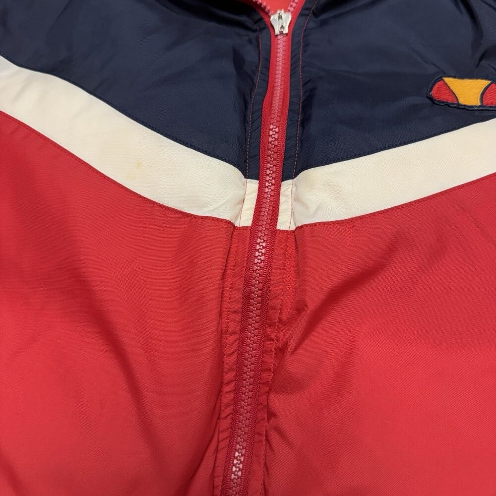 Vintage Ellesse Reversible Jacket Mens Medium 20x24.5 Red Bomber - Picture 3 of 16